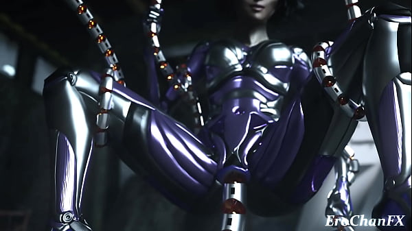 Battle angel Alita with mechanical tentacl